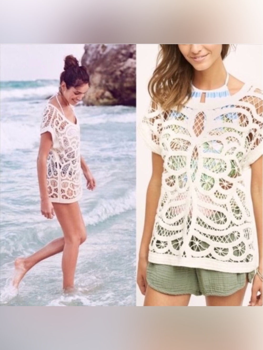 Anthropologie - ISY & KI Crochet Swim Cover-Up/Tunic